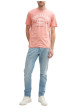 Thumbnail T-shirt manches courtes rose en coton avec logo blanc imprimé à coupe regular - Image 2