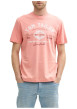 Thumbnail T-shirt manches courtes rose en coton avec logo blanc imprimé à coupe regular - Image 3