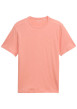 Thumbnail T-shirt en coton rose pâle uni à coupe droite avec col rond et manches courtes