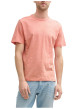Thumbnail T-shirt en coton rose pâle uni à coupe droite avec col rond et manches courtes - Image 3