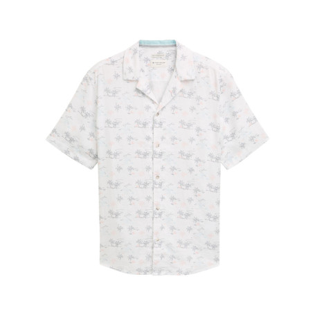 Chemise manches courtes blanche avec motif...