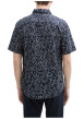 Thumbnail Chemise marine à motif floral blanc avec coupe regular et à manches courtes - Image 2