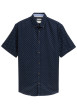 Thumbnail Chemise marine à pois blancs avec coupe regular fit et col boutonné