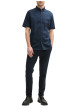 Thumbnail Chemise marine à pois blancs avec coupe regular fit et col boutonné - Image 2