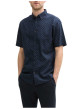 Thumbnail Chemise marine à pois blancs avec coupe regular fit et col boutonné - Image 3