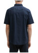 Thumbnail Chemise marine à pois blancs avec coupe regular fit et col boutonné - Image 4
