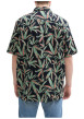 Thumbnail Chemise en coton marine et verte à motif floral, coupe droite et col à revers - Image 4