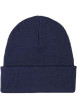 Thumbnail Bonnet en coton marine uni avec patch sur le revers au nom de la marque - Image 2