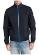 Thumbnail Blouson marine uni fermé par un zip à l'avant avec un col montant