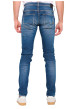 Thumbnail Jean en coton bleu stone délavé aux genoux avec une coupe skinny - Image 2