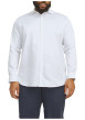 Thumbnail Chemise en coton blanche unie à coupe loose avec col italien et manches longues - Image 2