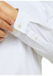 Thumbnail Chemise en coton blanche unie à coupe loose avec col italien et manches longues - Image 6