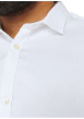 Thumbnail Chemise en coton blanche unie à coupe loose avec col italien et manches longues - Image 7