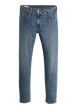 Thumbnail Jean 512 en coton mélangé bleu uni avec une coupe slim et des passants