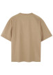 Thumbnail T-shirt en coton camel à imprimé logo, à coupe droite et col rond - Image 2