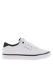 Thumbnail Tennis blanches à talon plat et à lacets plats avec liseré marine