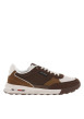 Thumbnail Baskets running en cuir marron à talon plat et à lacets plats et marque