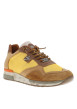Thumbnail Baskets running en cuir jaune plates et lacets élastiqués ronds avec stoppeur - Image 3