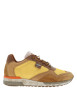 Thumbnail Baskets running en cuir jaune plates et lacets élastiqués ronds avec stoppeur