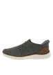 Thumbnail Sneakers kaki à talon plat et à lacets élastiqués kaki avec marque embossée - Image 2