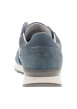 Thumbnail Sneakers en cuir bleu à talon plat et à lacets plats gris avec trous d'aération - Image 6