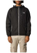 Thumbnail Blouson à capuche noir uni avec des détails blancs et à coupe droite - Image 5