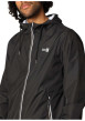 Thumbnail Blouson à capuche noir uni avec des détails blancs et à coupe droite - Image 7