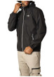 Thumbnail Blouson à capuche noir uni avec des détails blancs et à coupe droite - Image 9