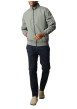 Thumbnail Blouson vert sauge uni à coupe droite et à col montant avec des poches zippées - Image 8