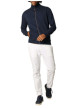 Thumbnail Gilet zippé en coton mélangé bleu marine uni à coupe slim fit et à col montant - Image 7