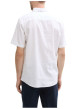 Thumbnail Chemise en coton et lin mélangé blanche avec des minis motifs et à col américain - Image 2