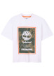 Thumbnail T-shirt en coton blanc à motif camouflage, coupe droite et col rond