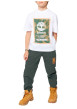 Thumbnail T-shirt en coton blanc à motif camouflage, coupe droite et col rond - Image 3