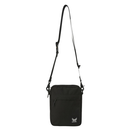Sacoche carrée noire unie zippée avec un petit...
