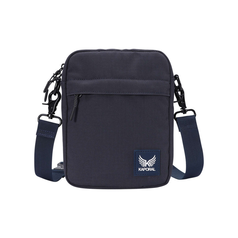 Kaporal - Sacoche Carrée Bleue Marine Unie Zippée Avec Un Petit Patch Logo à L'avant - Marine