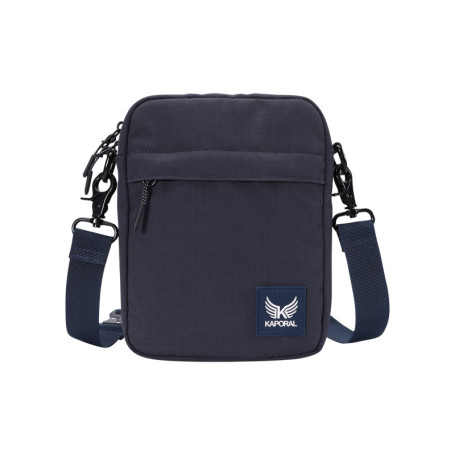 Sacoche carrée bleue marine unie zippée avec un...