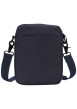 Thumbnail Sacoche carrée bleue marine unie zippée avec un petit patch logo à l'avant - Image 2