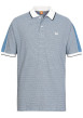 Thumbnail Polo en coton bleu ciel en maille piquée tricolore à coupe regular fit