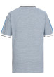 Thumbnail Polo en coton bleu ciel en maille piquée tricolore à coupe regular fit - Image 2