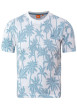 Thumbnail T-shirt en coton blanc à imprimé grands palmiers avec un col rond