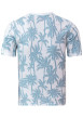 Thumbnail T-shirt en coton blanc à imprimé grands palmiers avec un col rond - Image 2