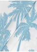 Thumbnail T-shirt en coton blanc à imprimé grands palmiers avec un col rond - Image 3