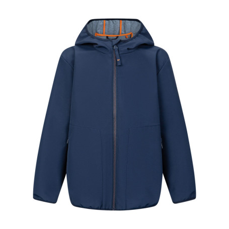 Blouson à capuche bleu marine uni à coupe...