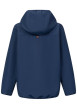 Thumbnail Blouson à capuche bleu marine uni à coupe droite avec des poches zippées - Image 2