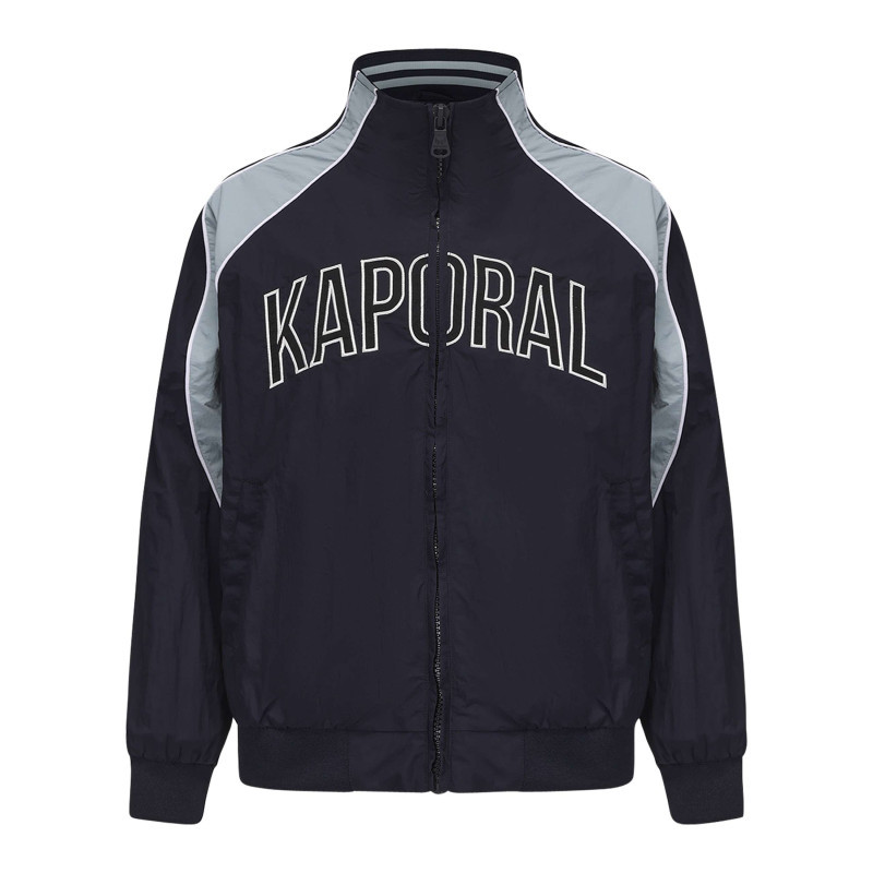 Kaporal - Veste Bleue Marine Uni à Col Montant Avec Le Nom De La Marque - Marine Kaporal - Veste Bleue Marine Uni à Col Montant Avec Le Nom De La Marque - Marine