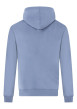 Thumbnail Sweat à capuche bleu uni à coupe droite avec le nom de la marque brodé en relief - Image 2