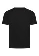 Thumbnail T-shirt en coton noir avec logo imprimé en blanc à coupe droite avec col rond - Image 2