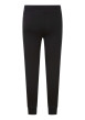 Thumbnail Pantalon Jogging en coton mélangé noir à coupe slim avec 2 poches et logo blanc - Image 2