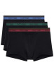 Thumbnail Lot de 3 boxers à coupe classique en coton noir uni avec logo