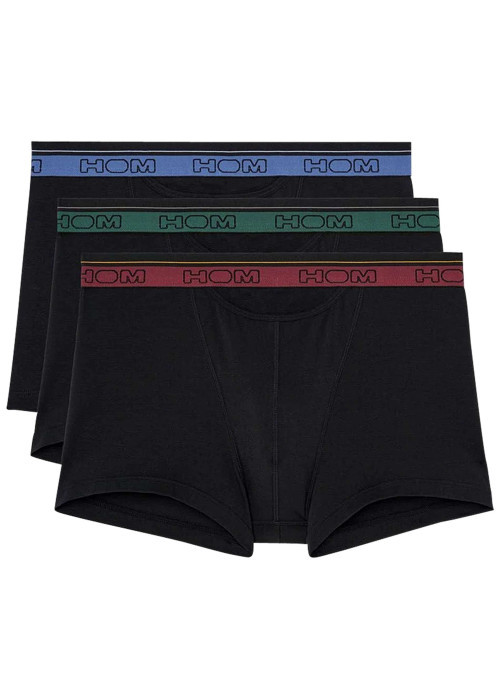 Lot de 3 boxers à coupe classique en coton noir uni avec logo